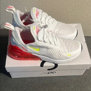 Nike Air Max 270 womens Shoes - White and Red
